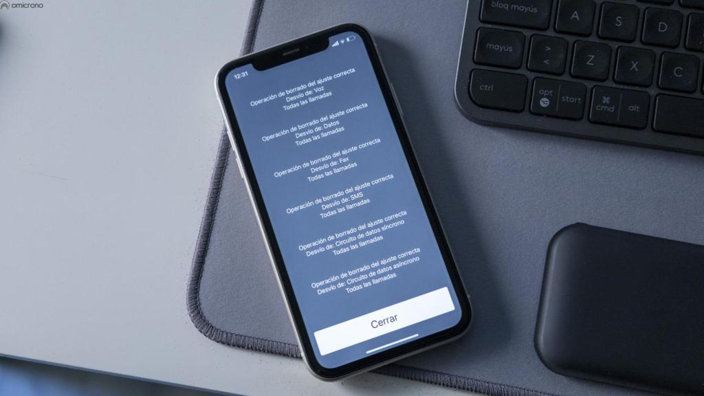 iPhone 11 ejecutando el código ##002#