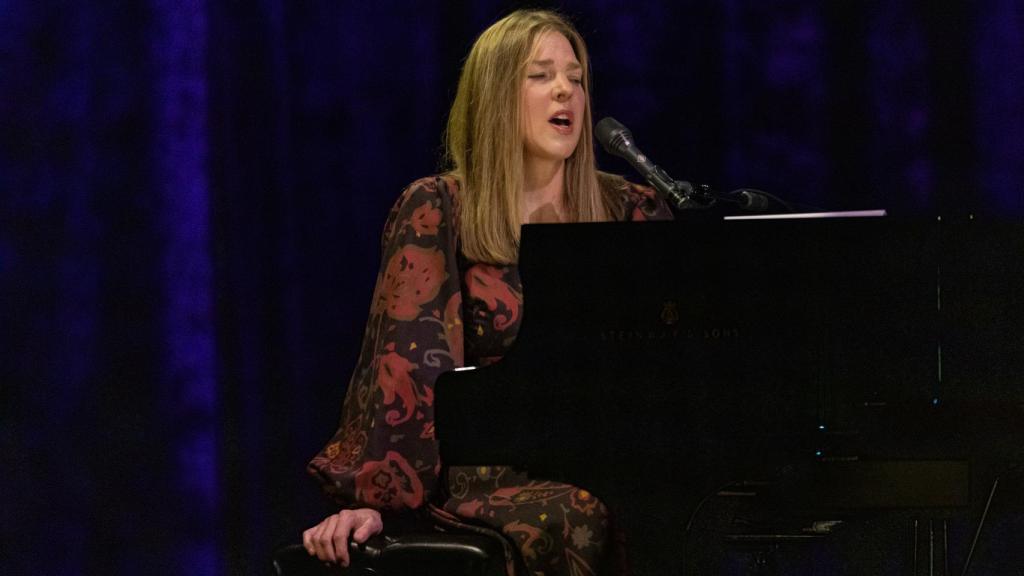 La diva del jazz en plena actuación.