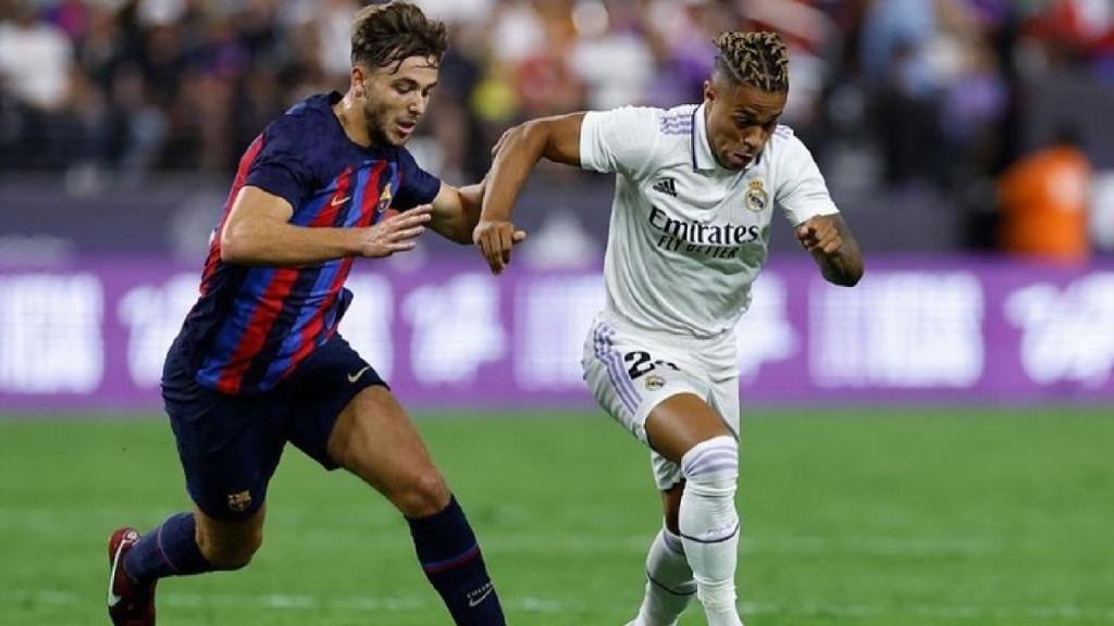 Mariano Díaz durante El Clásico de Las Vegas.