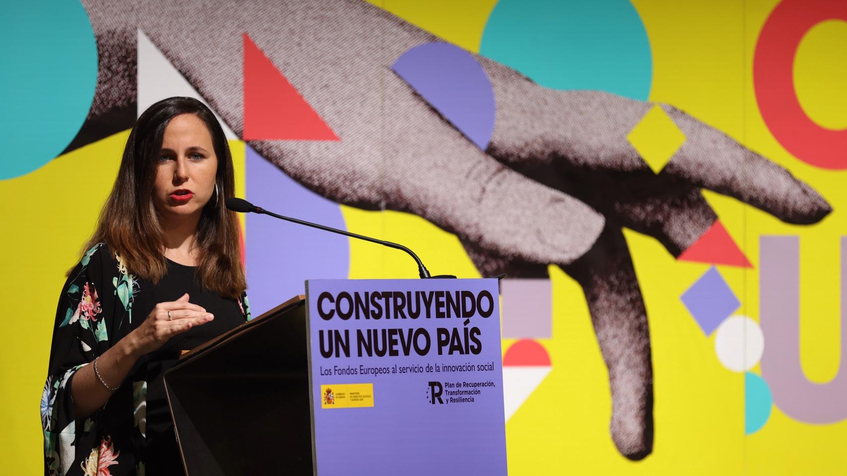 Ione Belarra, secretaria general de Podemos, en un acto reciente.