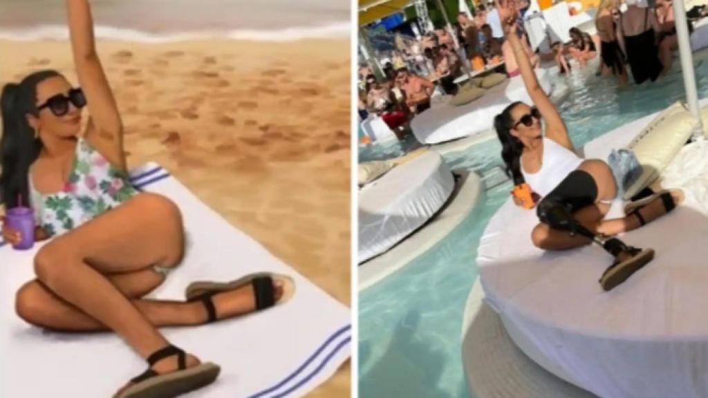 A la izquierda, la ilustración. A la derecha, la fotografía original de Sian Lord.