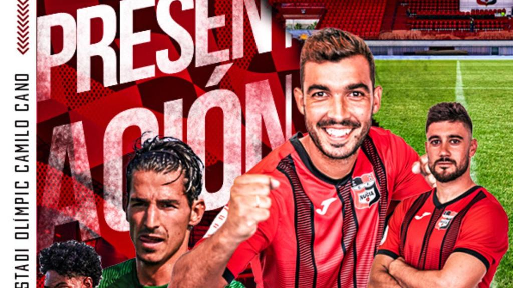 Cartel CF La Nucía contra el Elche.