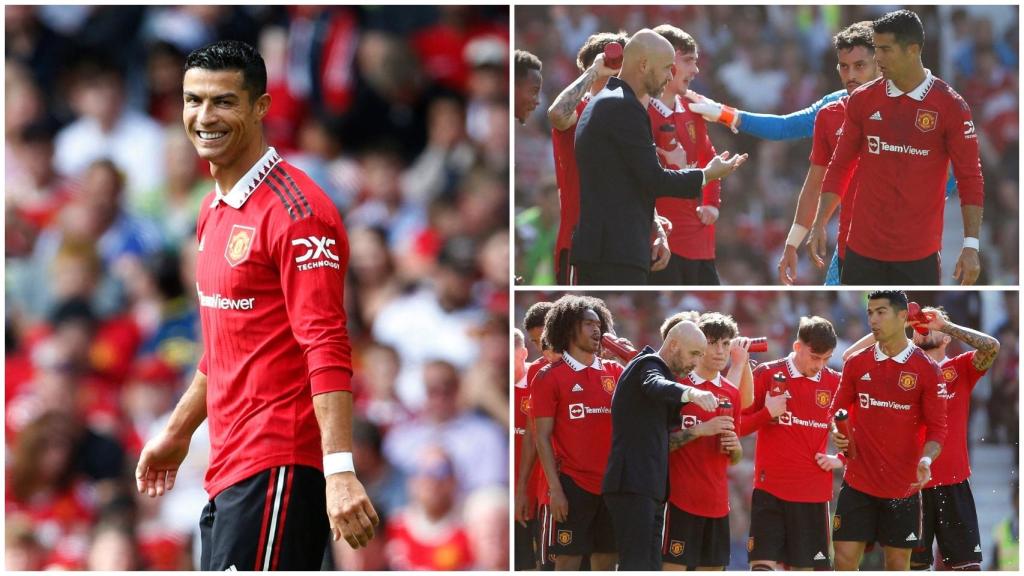 Cristiano Ronaldo, en su primer partido con el Manchester United a las órdenes de Ten Hag