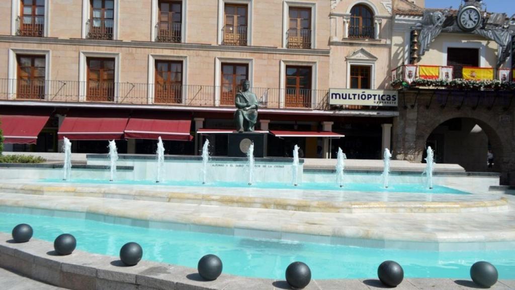 La fuente de la Plaza Mayor de Ciudad Real.