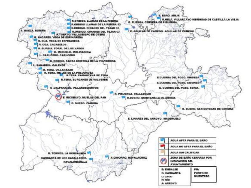 Zonas de baño aptas hasta el 5 de agosto