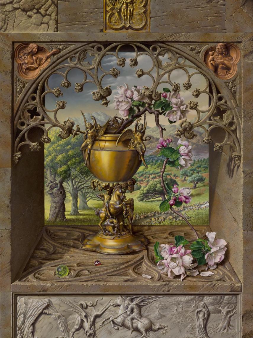 Cuadro de Miriam Escofet titulado 'And Do We Not Live In Dreams'. 90 x 60 cm.