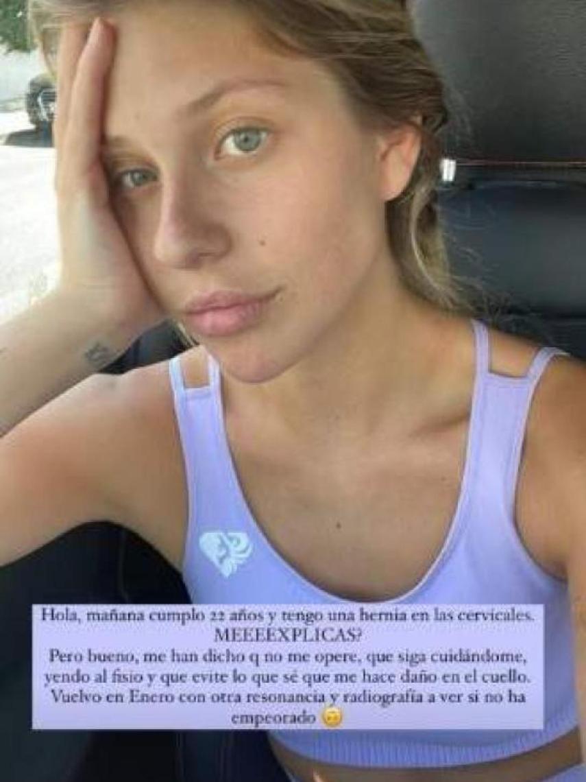 Anita Matamoros desveló en sus redes sociales que tiene una hernia cervical.