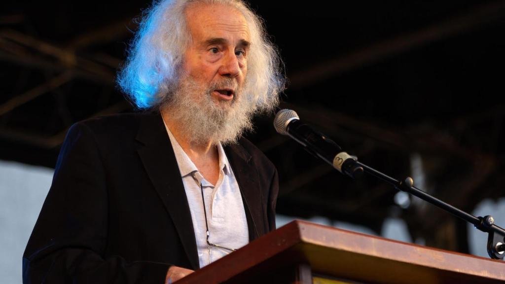 Xaquín Marín en el acto de entrega de los premios Rosalía de Castro en 2021