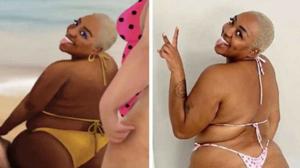 A la izquierda, la ilustración de la campaña del Ministerio. A la derecha, la fotografía original.