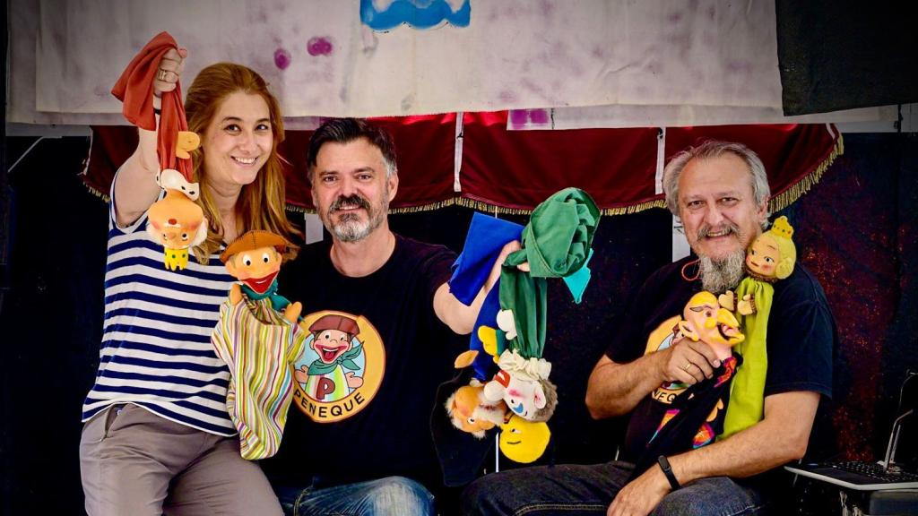 Isabel Hurtado, Antonio y Miguel Pino.