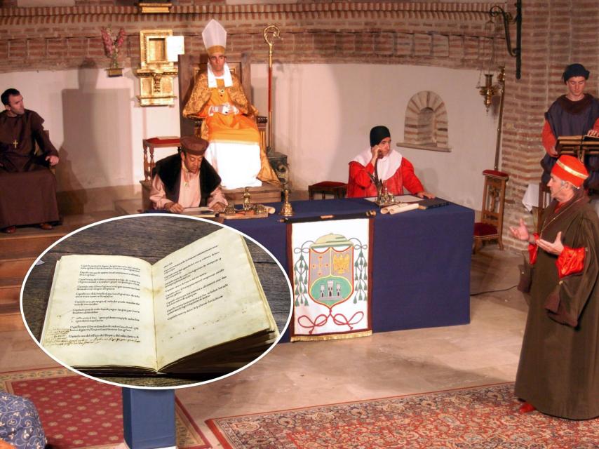 El pueblo de Aguilafuente (Segovia) celebra la octava edición de la fiesta del Sinodal de Aguilafuente conmemorando la impresión del primer libro en España por Juan Parix