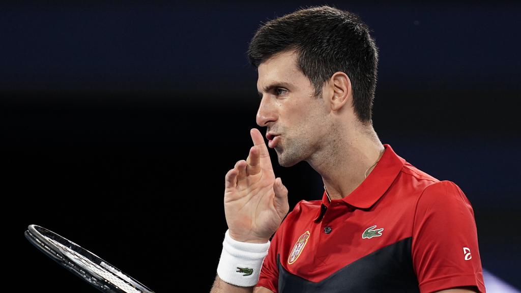 Novak Djokovic durante un partido