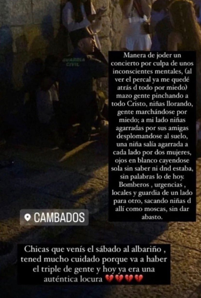 Captura de pantalla difundida a través de Instagram.