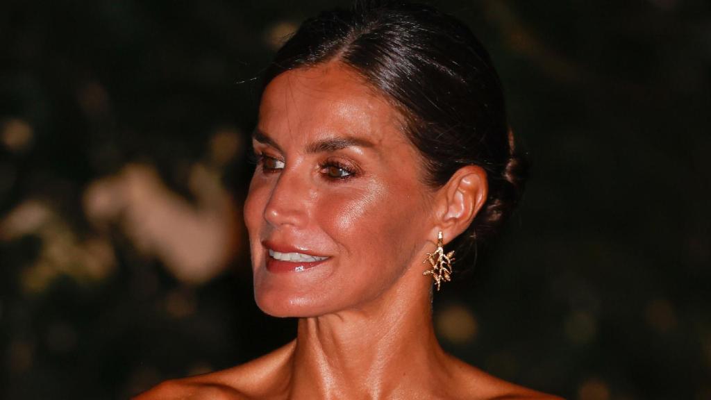 La reina Letizia en la recepción a la autoridades de las Islas Baleares.