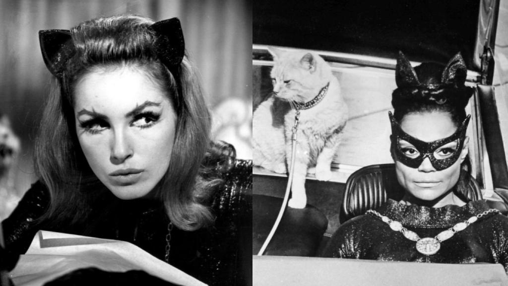 Julie Newman (izquierda) y Eartha Kitt (derecha) en el papel de Catwoman.
