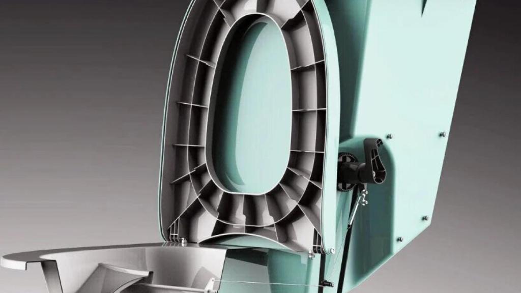 Prototipo del inodoro diseñado por el joven de 21 años.