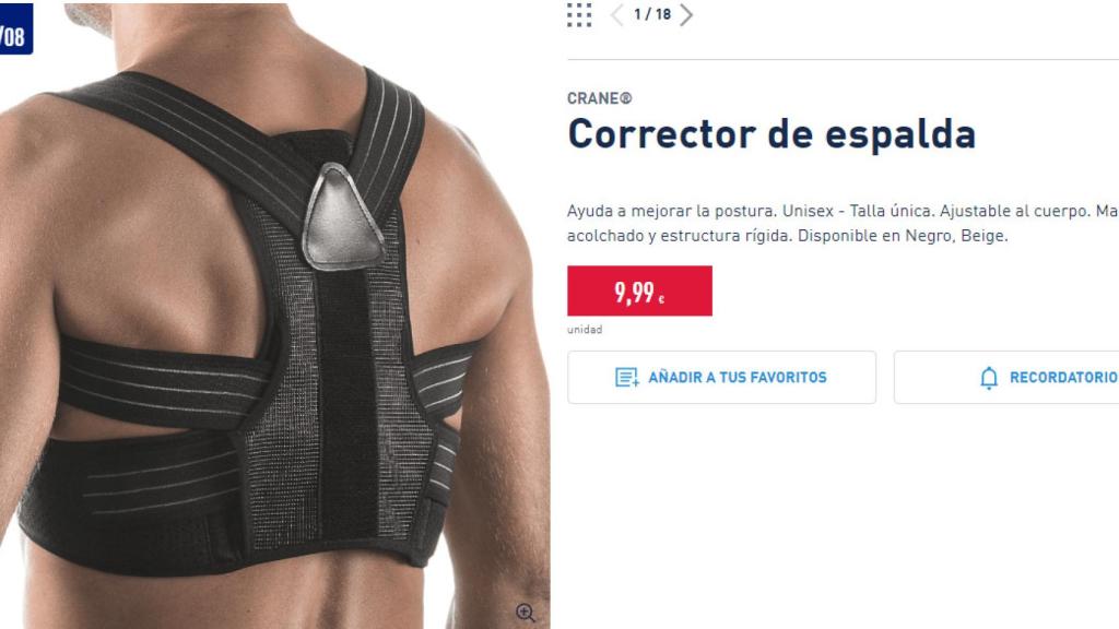 Corrector de espalda Aldi
