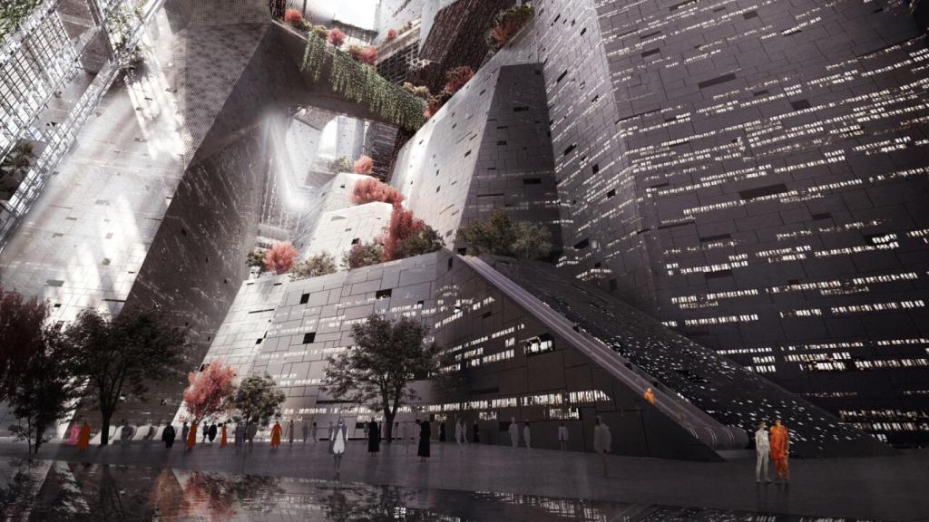 Interior de The Line, según la empresa promotora NEOM.