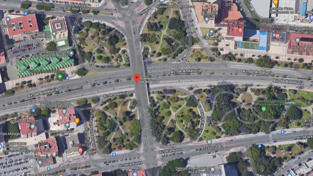 El puente de las Américas visto desde el espacio.