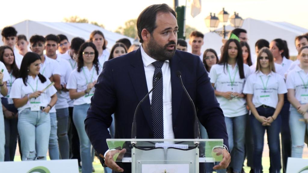 El presidente del PP de Castilla-La Mancha, Paco Núñez, en Membrilla.