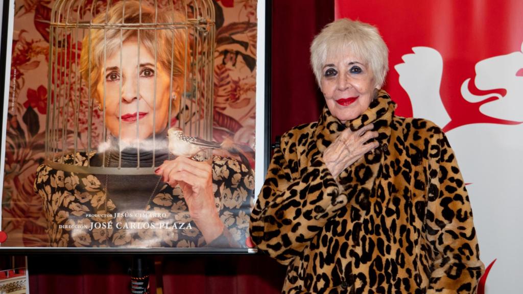 Concha Velasco en la presentación de su última obra de teatro, 'La habitación de María'.