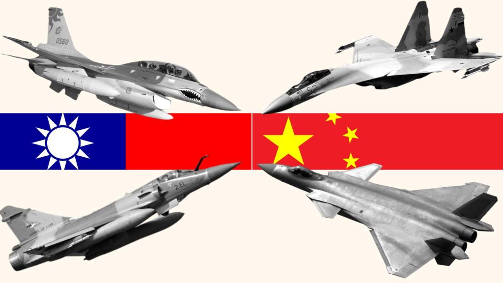J-20 y Su-35 chinos contra F-16 y Mirage 2000 taiwaneses