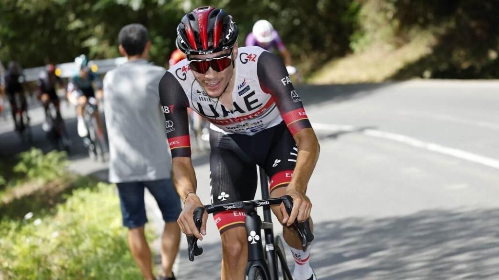 Juan Ayuso durante el Circuito de Getxo