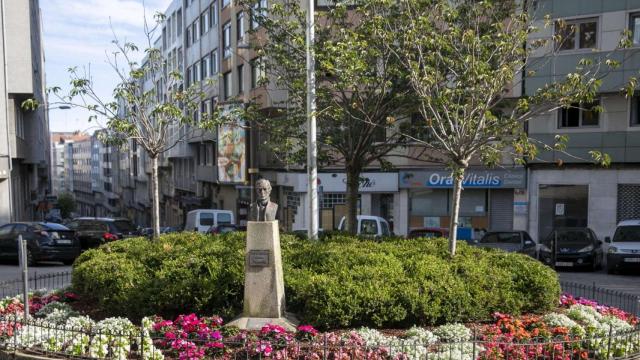 La renovada plaza Comercio de A Coruña.