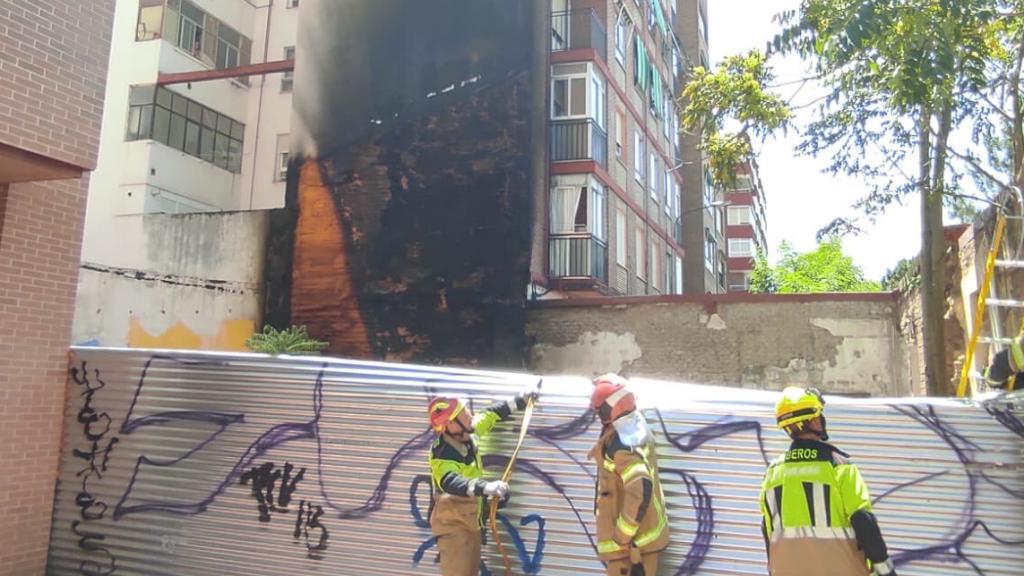 Zona damnificada en la Avenida Segovia (Valladolid)