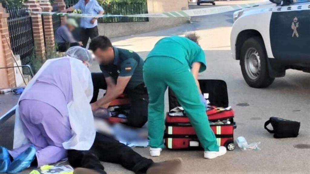 Imagen del hombre auxiliado que se encontraba inconsciente en el suelo