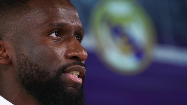 Antonio Rüdiger, en su presentación con el Real Madrid