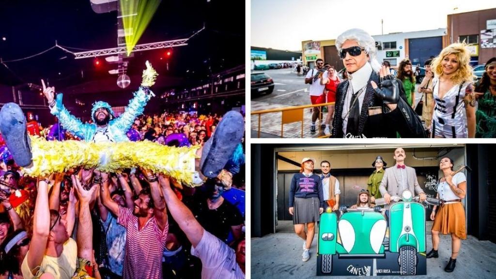 Imágenes del Canela Party en varias ediciones.
