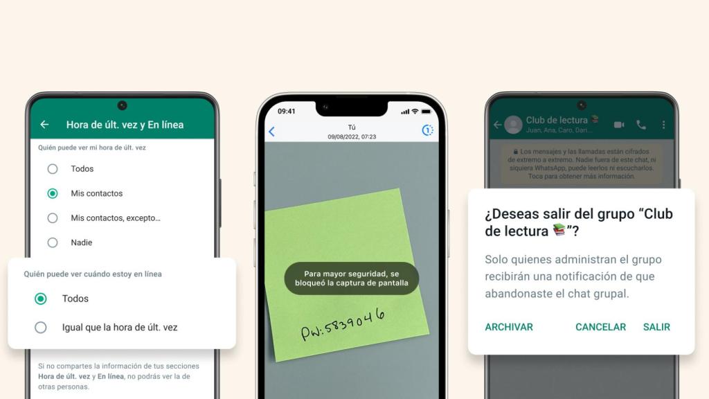 Funciones privacidad en WhatsApp