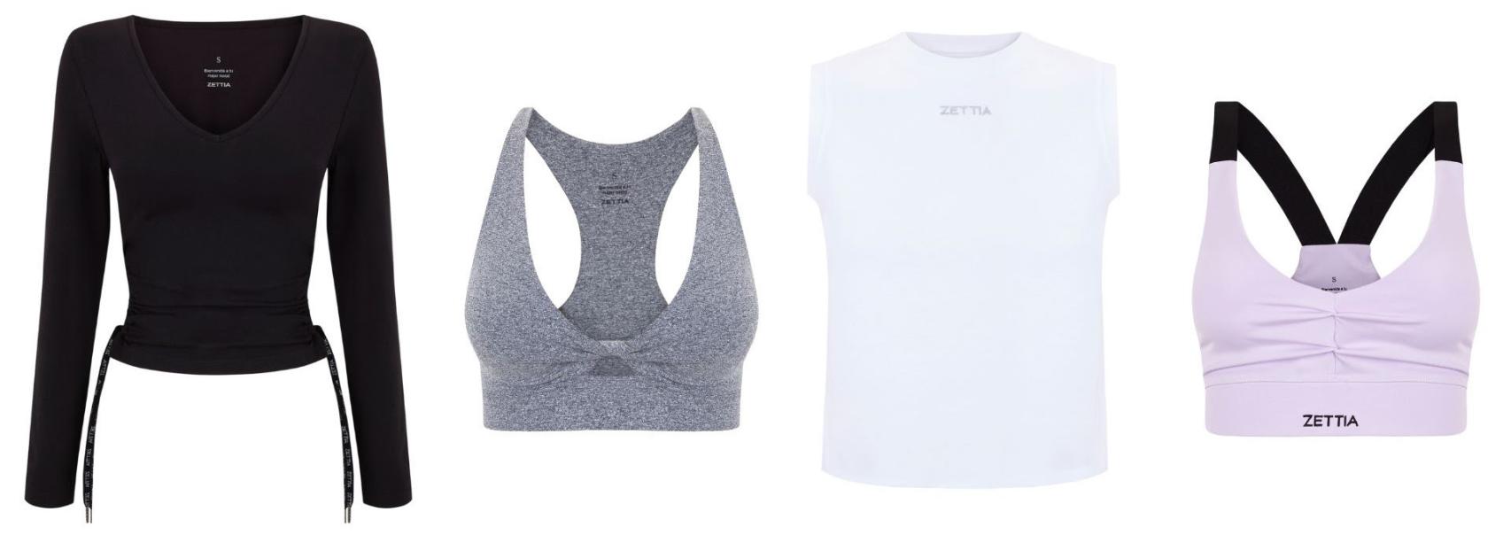 Algunas prendas de la colección de Zettia.