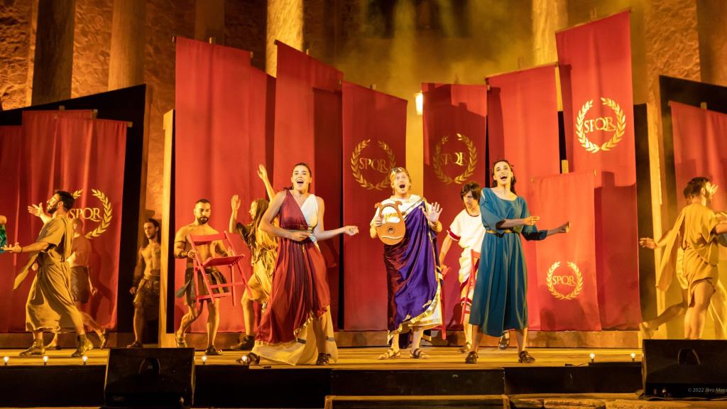 Un momento de 'El aroma de Roma'. Foto: Festival de Teatro Clásico de Mérida