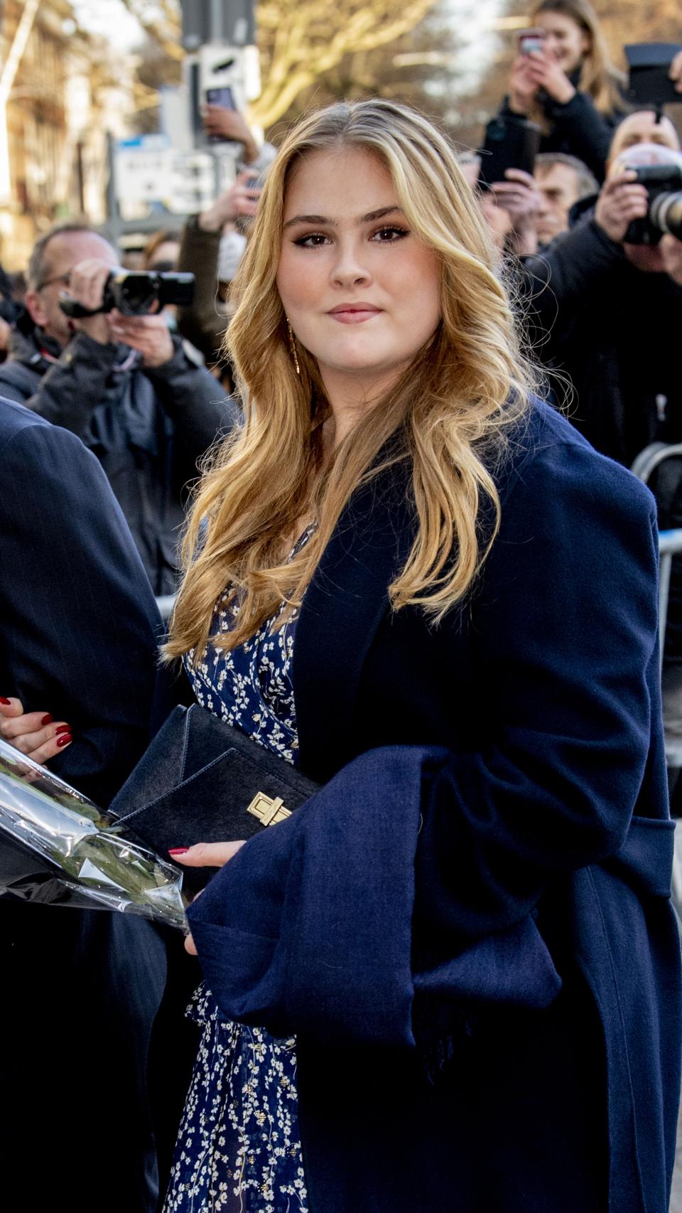 Amalia de Holanda en un acto institucional en diciembre de 2021, en The Hague.