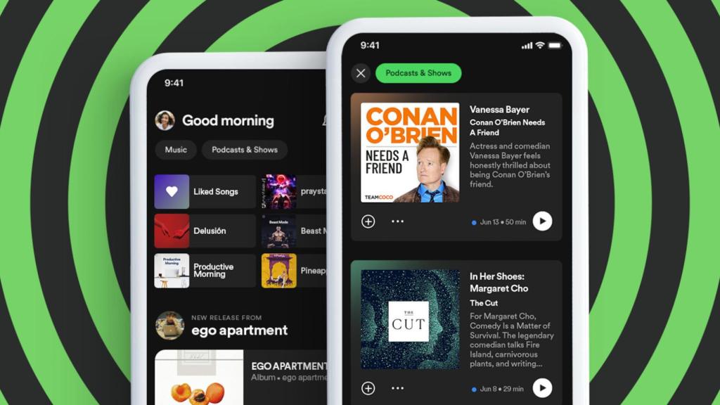 Así es el nuevo Spotify: un rediseño para dividir la música de los podcasts