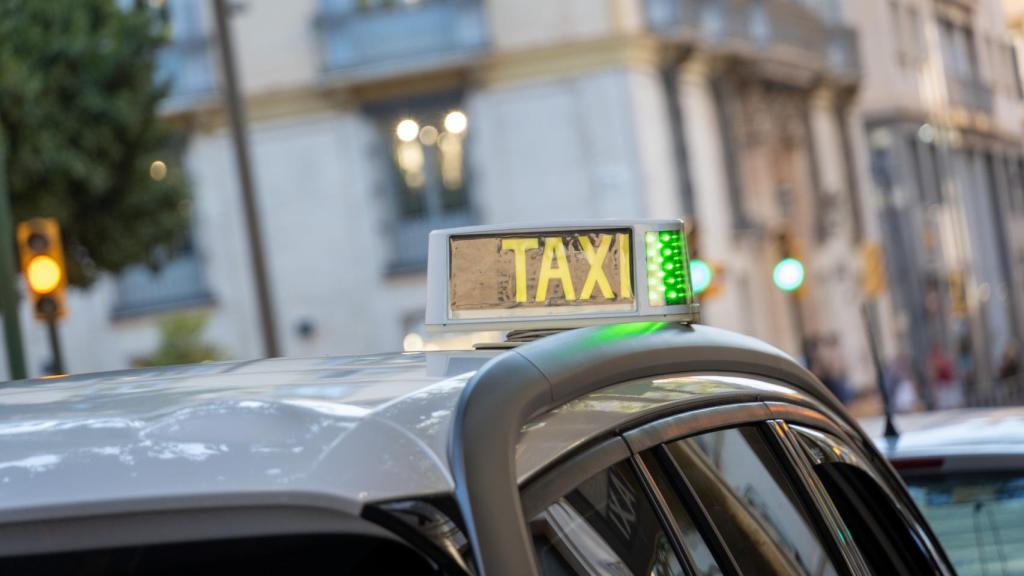 Un taxi, en Málaga capital.