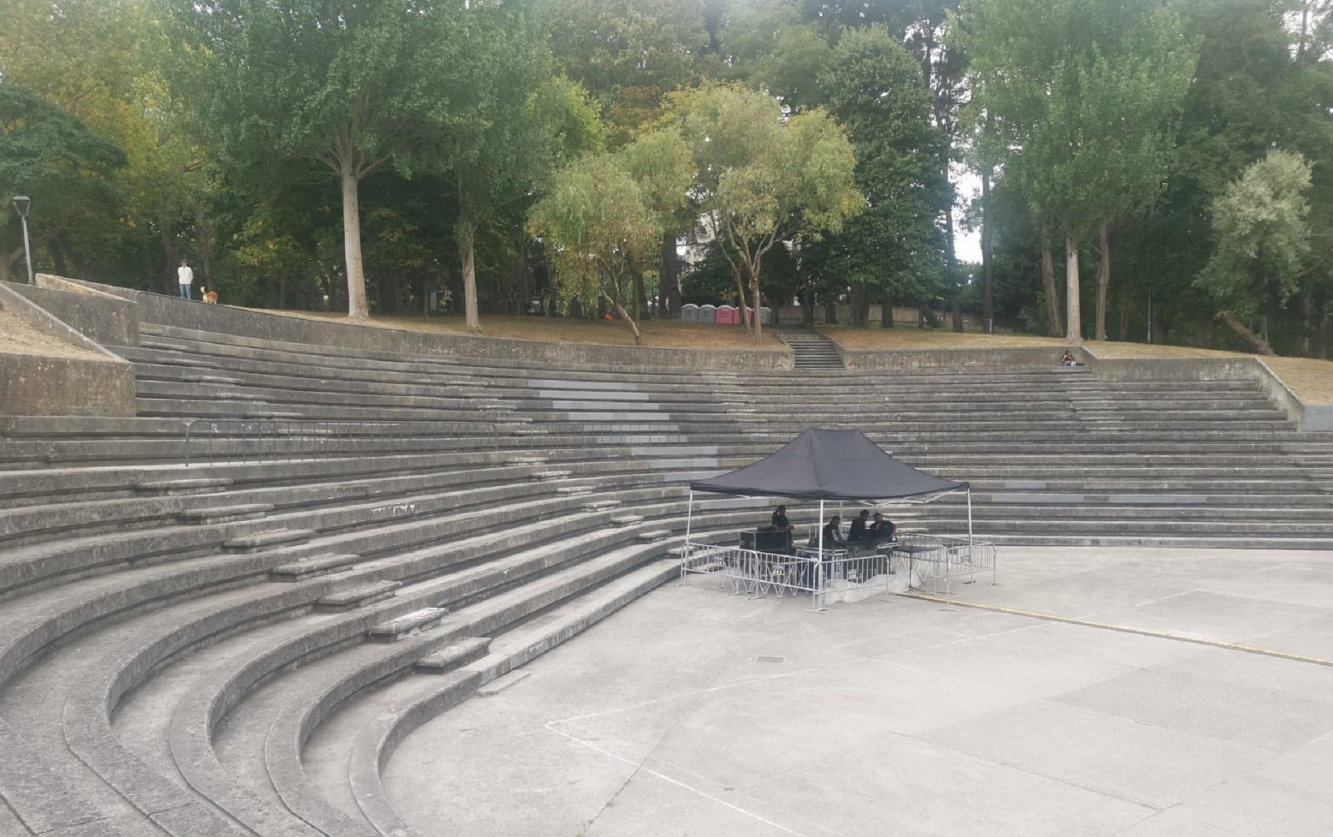El anfiteatro del parque de Santa Margarita de A Coruña.