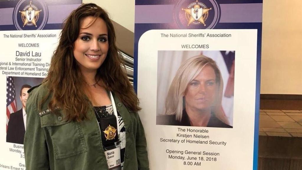 Núria Querol durante una de las reuniones de la Asociación Nacional de Sheriffs.