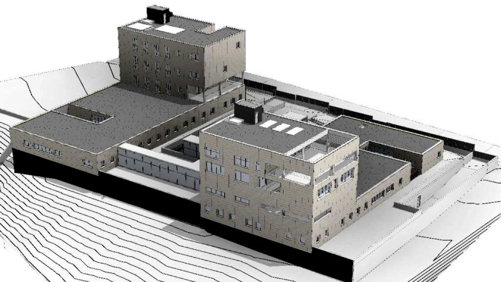 Una maqueta de la futura Comisaría de la Policía Nacional en Cuenca.