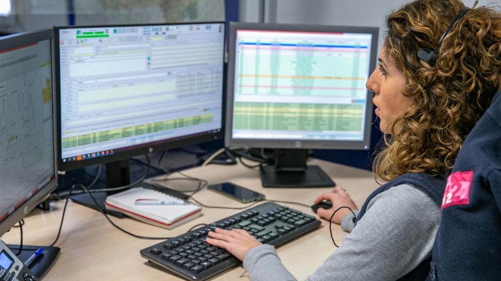 Trabajadora del Servicio de  Emergencias 112 de Castilla-La Mancha.