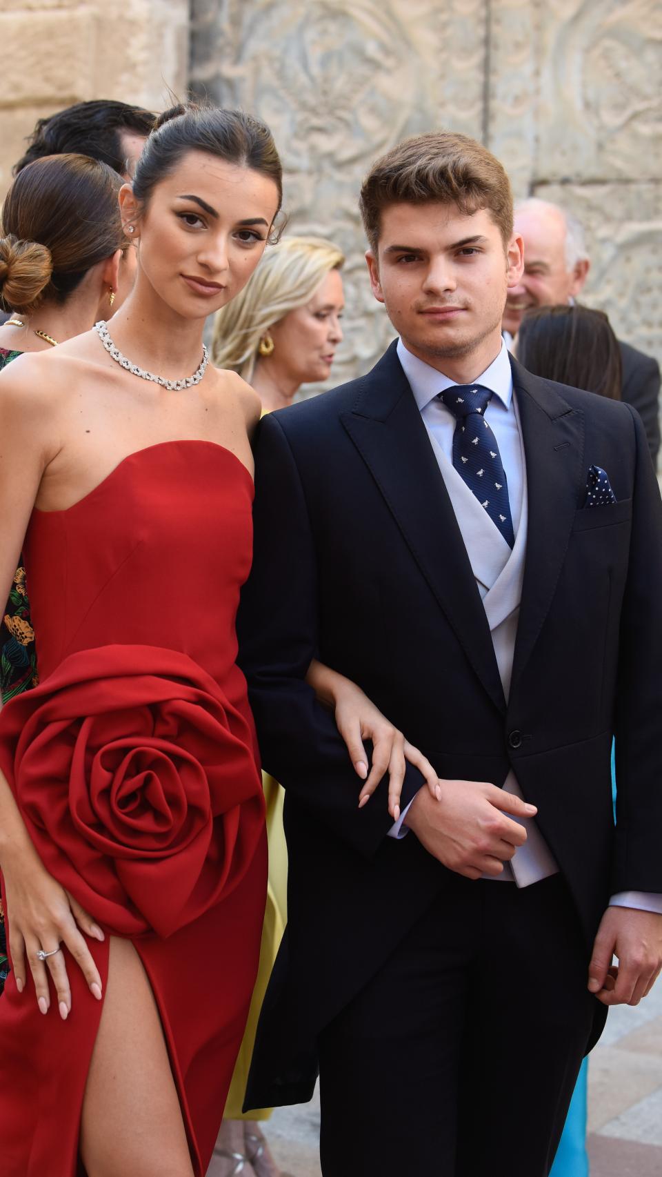 Meri Lozano en la boda de  Marta Lozano y Lorenzo Remohi.