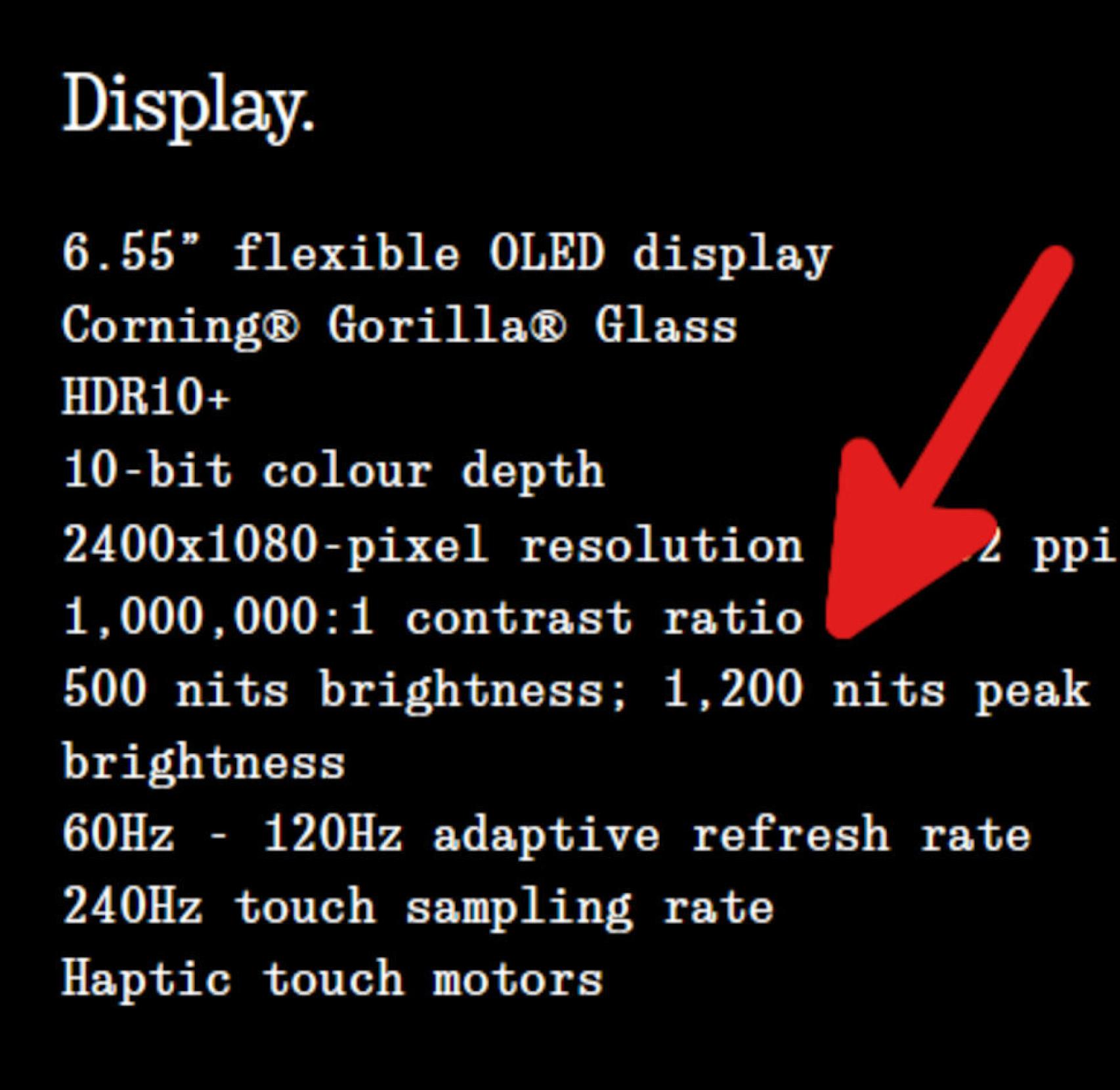 La página de Nothing promocionaba una pantalla de 1.200 nits como máximo