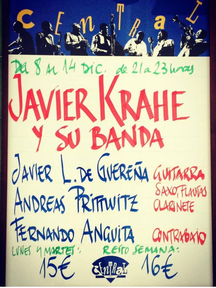 La tipografía del Central en mi cartel favorito, el de Javier Krahe.