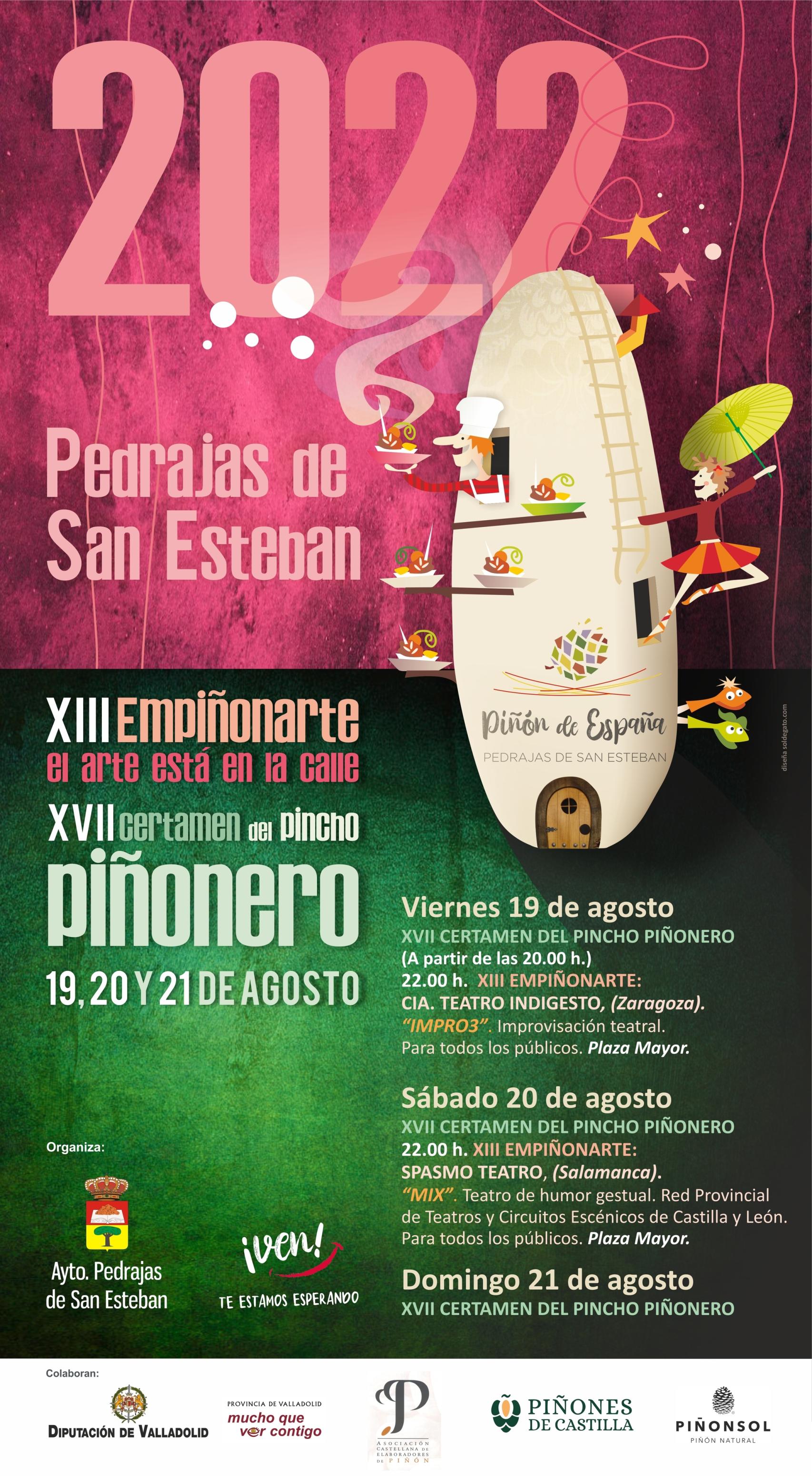 Pedrajas de San Esteban retoma su certamen del Pincho Piñonero y Empiñonarte, con arte en la calle