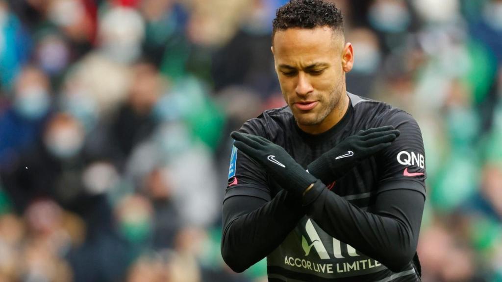 Neymar Jr. durante un partido con el PSG