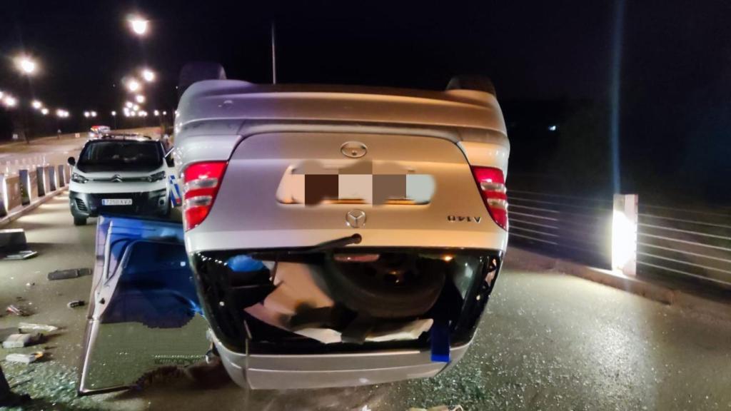 Vuelco de un vehículo en Burgos