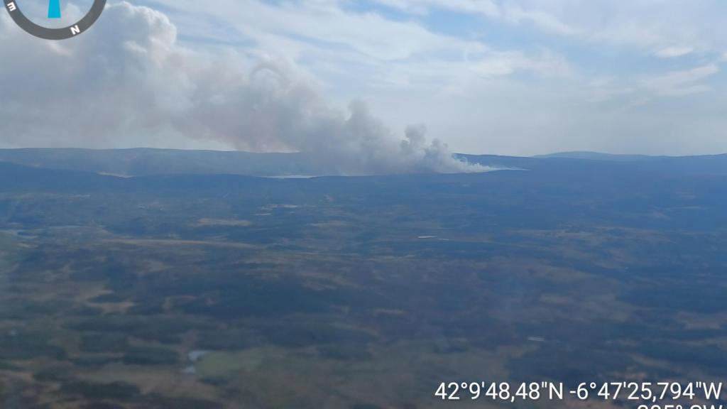 Activo un nuevo incendio en La Pola de Gordón, en la provincia de León