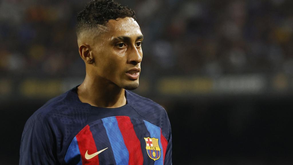 Raphinha, en un partido del FC Barcelona de la temporada 2022/2023